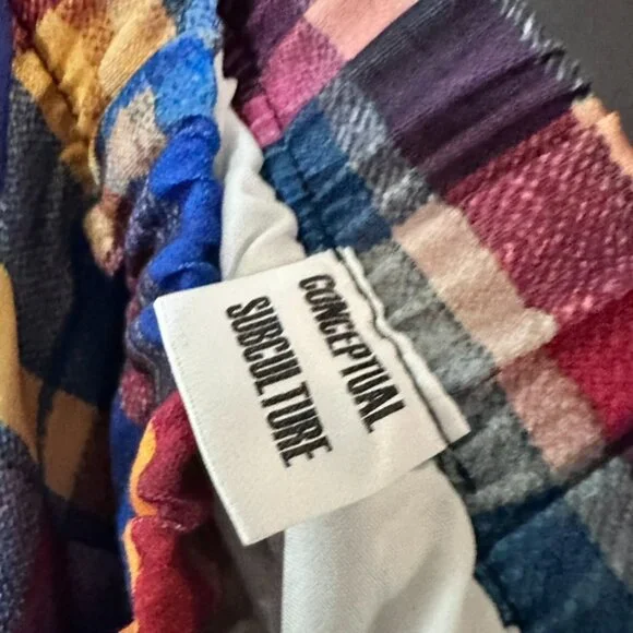 Peasant Madras Long Patchwork Tartan Plaid Skirt Buffalo Red Boho Winter Maxi - Picture 7 of 9